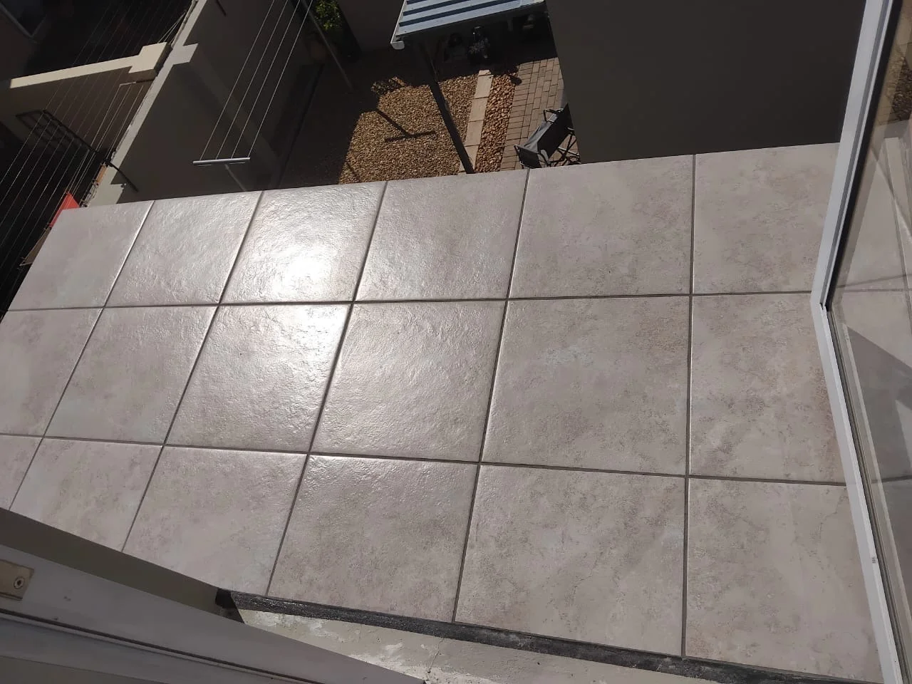 Balcony after waterproofing — finished surface